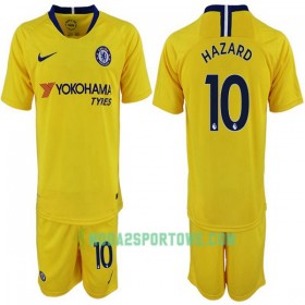 Koszulka Chelsea Hazard 10 Dziecięcy Wyjazdowe Stroje Piłkarskie 2018-2019 Krótki Rękaw